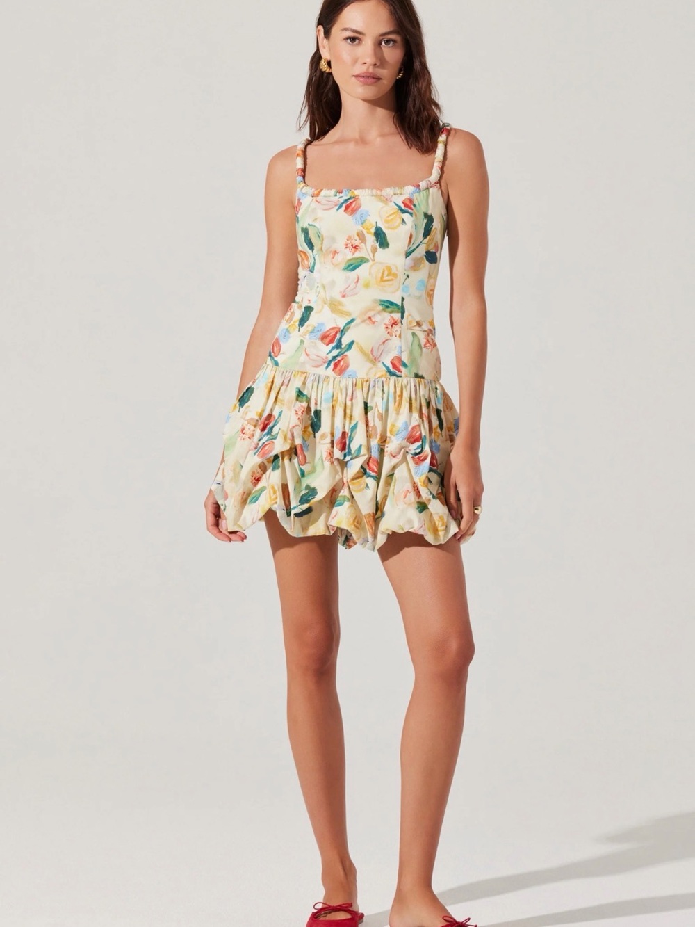 Astr The Label Floral Yellow Summer Dress